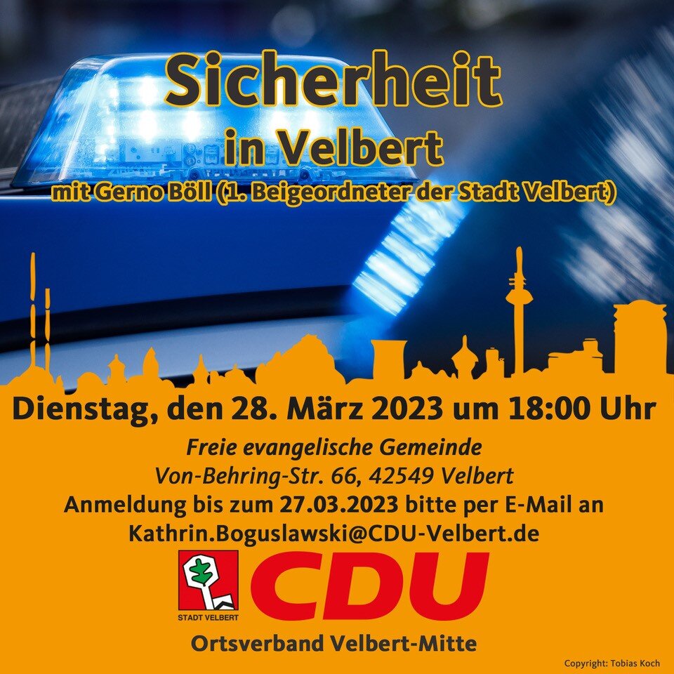 CDU informiert über Sicherheit in Velbert