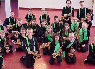 Das Ensemble Sax gibt sein erstes Konzert. Foto: Musikschule
