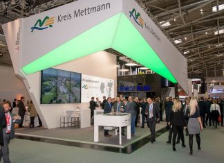 Der Messestand, mit dem sich der Kreis Mettmann und die kreisangehörigen Städte auf der Expo Real präsentierten. (Foto: Kreis Mettmann)