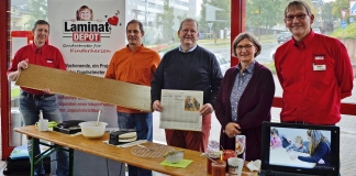 Durch die Charity-Aktion „Quadratmeter für Kinderherzen“ kamen 2017 insgesamt 1.772 Euro für den Verein Impuls 21 zusammen.