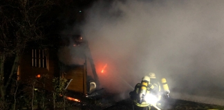 Das Gartenhaus in Tönisheide wurde ein Raub der Flammen.
