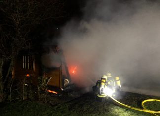 Das Gartenhaus in Tönisheide wurde ein Raub der Flammen.