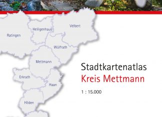 Neuer Stadtkartenatlas für den Kreis Mettmann erschienen. Foto: Kreisstadt Mettmann