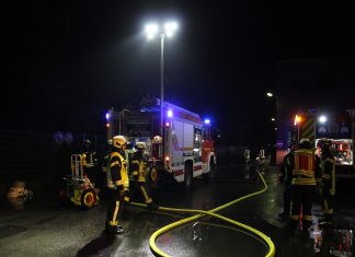 Einsatz der Mettmanner Feuerwehr am Donnerstag an der Flurstraße