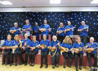 Die Ukulele-Gruppe aus Ware ist in Wülfrath zu Gast. Foto: privat