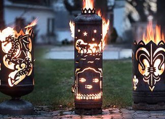 Metalldesigners Jens Müller aus Neuruppin bringt seine Feuertonnen mit zum Laternenzauber. Foto: privat