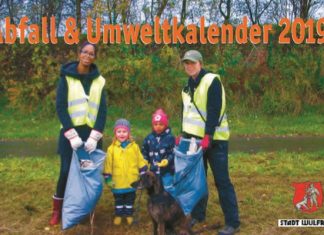 Der neue farbige Abfall- und Umweltkalender wird bis Ende Dezember verteilt. Wer leer ausgeht, bekommt den Kalender im neuen Jahr auch im Rathaus. Bild: Stadt Wülfrath