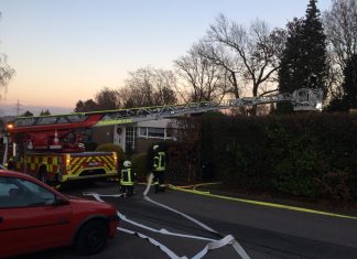 Einsatz der Mettmanner Feuerwehr am Donnerstagnachmittag in Metzkausen. Foto: Feuerwehr.