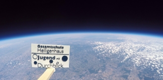 Zwei Kameras waren am Ballon montiert, mit denen faszinierende Bilder des Flugs in bis zu 37.000 Meter Höhe gelangen. Foto: Gesamtschule