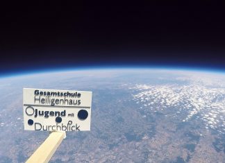 Zwei Kameras waren am Ballon montiert, mit denen faszinierende Bilder des Flugs in bis zu 37.000 Meter Höhe gelangen. Foto: Gesamtschule