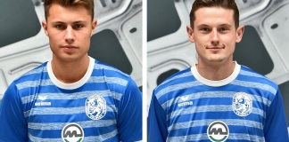 Noah Abdel Hamid und Manuel Schiebener (r.)bleiben der SSVg Velbert. Foto: SSVg
