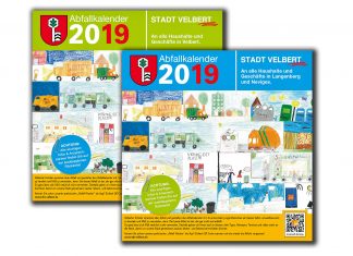 So sehen die Abfallkalender 2019 für Velbert-Mitte und für Velbert-Neviges und -Langenberg aus. Foto: TBV