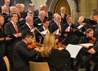 Wülfrath und die Streicher von der Folkwang-Universität begeisterten ihr Publikum. Foto: Mathias Kehren