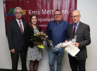 Führungswechsel in der Bildungsakademie zum Jahresbeginn: Lisa Remus folgt auf Volker Freund. Foto: Kreis Mettmann