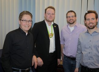 Sie stellen die zweite Garnitur des Vorstands: (v.l.) Klaus Fink, Stephan Raithel, Arnd Machenheimer, Sebastian Roes; nicht auf dem Bild Andreas Theisen. Foto: Reserve-Kompanie