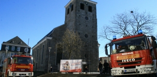 Die Mettmanner Wehr hat mit einem ökumenischen Gottesdienst den Auftakt in das Jubiläumsjahr gefeiert. Foto: Kreisstadt Mettmann