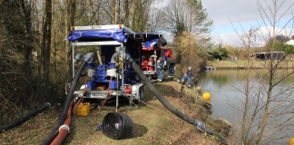 Einsatz im Außenbezirk beendet: Insgesamt wurden rund 23.400.000 Liter Wasser umgepumpt. Foto: Feuerwehr Mettmann
