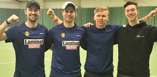 Die ersten NBV-Herren haben allen Grund zum Jubeln: Mit einem 5:1 Sieg auswärts beim Club am Rhein sichern sie sich den Aufstieg in die erste Verbandsliga.
