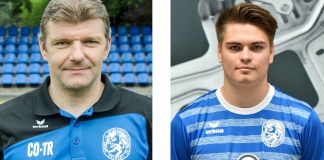 Markus Braasch und Robin Claus bleiben der SSVg Velbert treu. Foto: SSVg