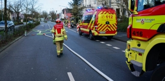 Wegen der Beschädigung einer Gasleitung mussten Einsatzkräfte der Feuerwehr zum "Hauser Ring" ausrücken. Foto: Feuerwehr