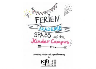 Studentisches Leben für Kinder: Im Sommer findet die Ferienakademie statt. Bild: Flyer-Auszug