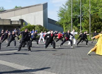Kampfkunstlehrer Thomas Malz zeigt eine Shaolin-Qi-Gong-Übung. Foto: privat