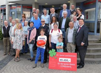Ausschüttung der PS-Zweckerträge: Rund 50.000 Euro gingen an Einrichtungen im Stadtgebiet. Foto: Kreissparkasse