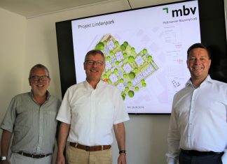 Christoph Erven, Jan Söffing und Thomas Gundlach vom Mettmanner Bauverein. Foto: André Volkmann