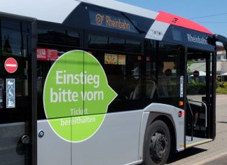 Ein Bus der Rheinbahn steht bereit. Foto: Rheinbahn