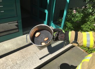 Angebranntes Essen rief am Samstagmittag die Feuerwehr auf den Plan. Foto: Feuerwehr Ratingen