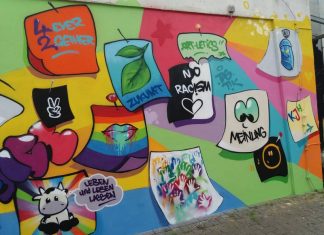 Mit bunten "Tags" haben die Kids Zeichen gegen Fremdenhass gesetzt. Foto: Kreis ME