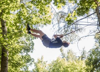 Hier im Waldkletterpark in Velbert geht es hoch hinaus. Foto: Waldkletterpark Velbert