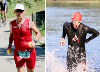 Bernd Küssner und Morten Schmidt feiern Erfolge beim Triathlon-Wettkampf im Allgäu. Fotos: TTR 08