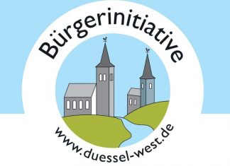 Die Bürgerinitiative „Düssel-West“ verteilt Flyer und legt Unterschriftenlisten aus - samstags zwischen 11 und 12 Uhr auf dem Dorfplatz. Grafik: Bürgerinitiative