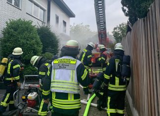 Die Feuerwehr war im Ortsteil Unterfeldhaus im Einsatz. Foto: Feuerwehr