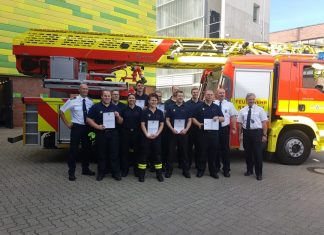 Die Mitglieder der Löschgruppe Metzkausen belegten beim Leistungsnachweis der Feuerwehren einen hervorragenden zweiten Platz. Foto: Feuerwehr Mettmann