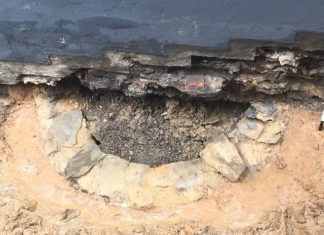 Auf diese Überreste sind Bauarbeiter bei der Umgestaltung der Orthsgasse gestoßen. Foto: Aule Mettmanner