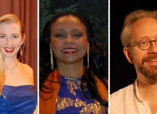 Sie stehen beim "Konzert im Advent" auf der Bühne: Agnes Lipka, Morenike Fadayomi und Sami Luttinen. Fotos: Veranstalter