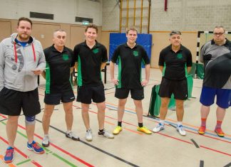 Die Mannschaft des TTC: Sven Siewert, Marek Mitura, Markus Piepiora, Patrick Schneider, Esat Alaz und Alex Klein. Foto: privat