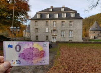 Einen neuen Null-Euro-Souvenir-Geldschein ziert das Motiv von Schloss Hardenberg. Foto: privat