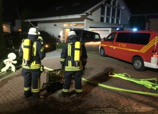 Am Annette-von-Droste-Hülshoff-Weg war die Feuerwehr im Einsatz. Foto: Feuerwehr Haan