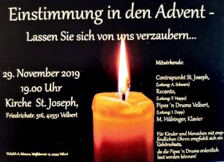 Am 29. November das Adventssingen statt. Bild: Veranstalter