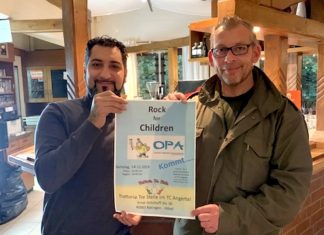 Costa Rowi und Holger Doege freuen sich auf einen rockigen Konzertabend mit vielen Besuchern. Foto: Veranstalter