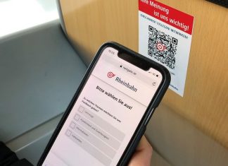 Testphase bis Ende Januar: Rund 80 Fahrzeuge hat die Rheinbahn mit QR-Codes ausgestattet. Foto: Rheinbahn