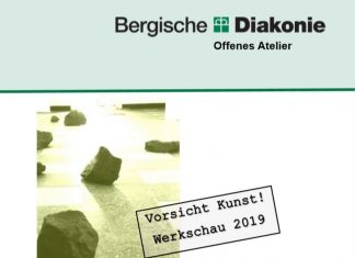 Das Plakat zeigt eine Installation von Michael Wittenius und Manuel Rohde. Bild: Diakonie