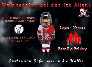 Die Ice Aliens laden zum "Super Family Friday" in die Eishalle ein. Grafik: Ice Aliens