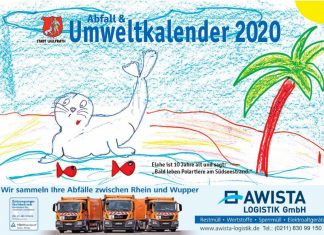 Der Umweltkalender: Wer bis zum Jahresende keinen Kalender erhalten hat oder noch weitere Exemplare für den Aushang benötigt, kann ab Donnerstag, 2. Januar 2020, ins Rathaus kommen. Bild: Stadt Wülfrath