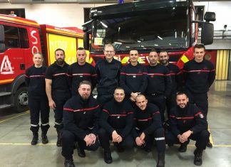 Die hauptamtliche Wachabteilung der Feuerwehr Maubeuge. Foto: Feuerwehr Ratingen