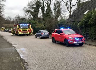 "An der Hoffnung" in Breitscheid war die Feuerwehr am ersten Weihnachtstag im Einsatz. Foto: Feuerwehr Ratingen