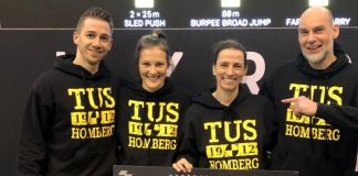 Die Athletinnen und Athleten des TuS Homberg freuen sich über ihre Leistungen. Foto: TuS Homberg
